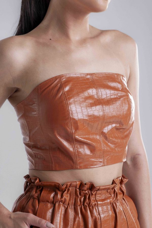 Top tomara que caia Barcelona croco - Imagem 3