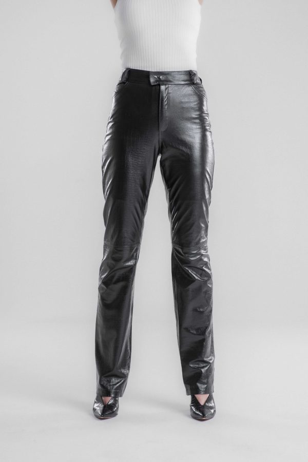 Calça estilo jeans reta Croco - Liverpool - Imagem 1
