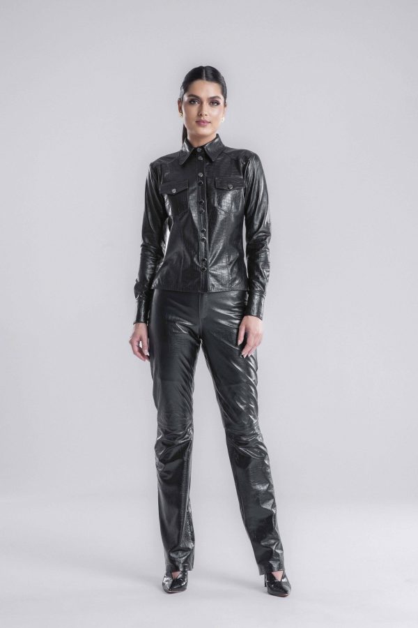 Calça estilo jeans reta Croco - Liverpool - Imagem 6